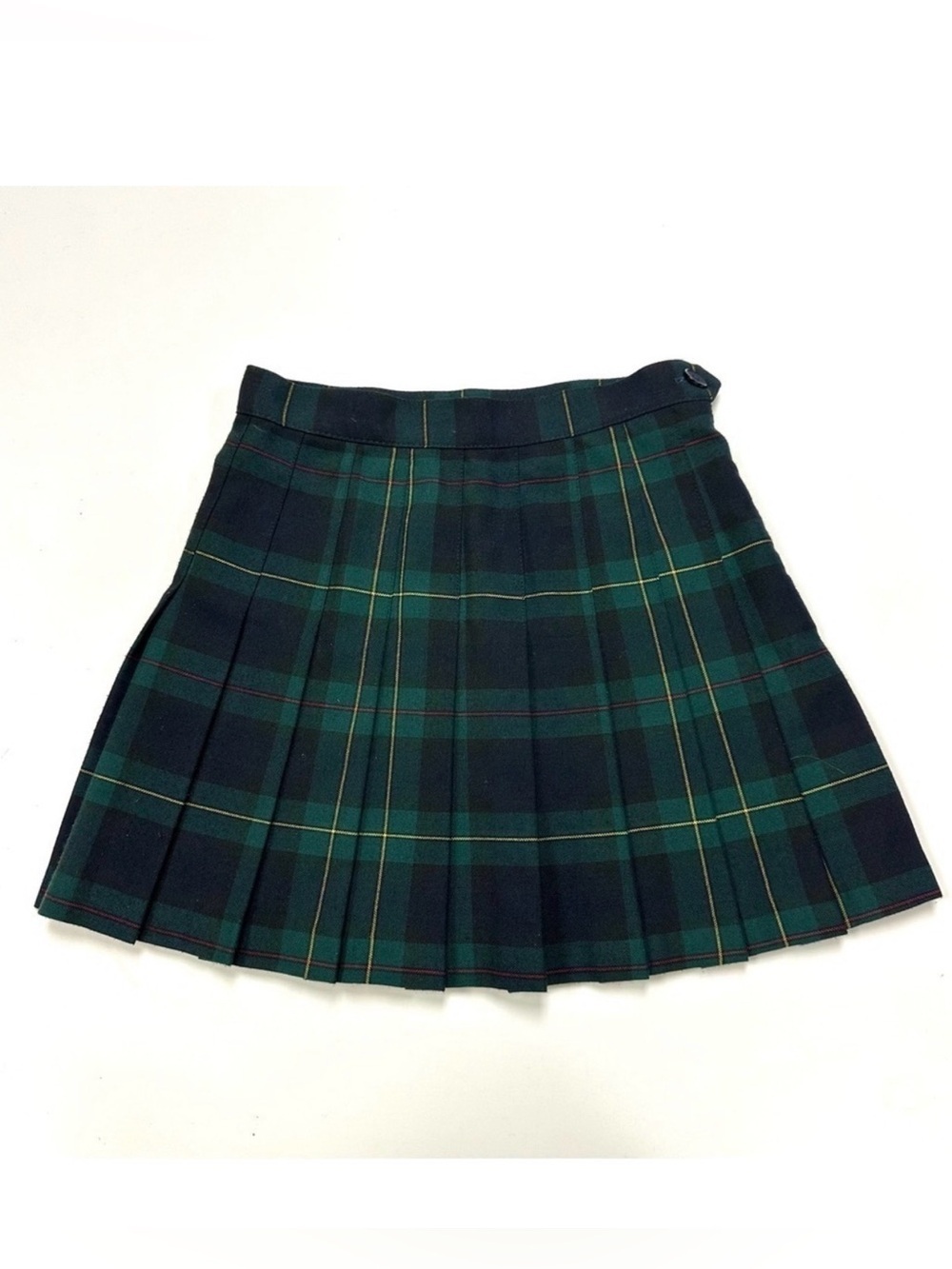 Vintage American Apparel plaid kilt XS green black pleated skirt Academia mini